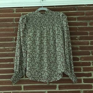 COPY - Blu Pepper Brown Floral Smock Top